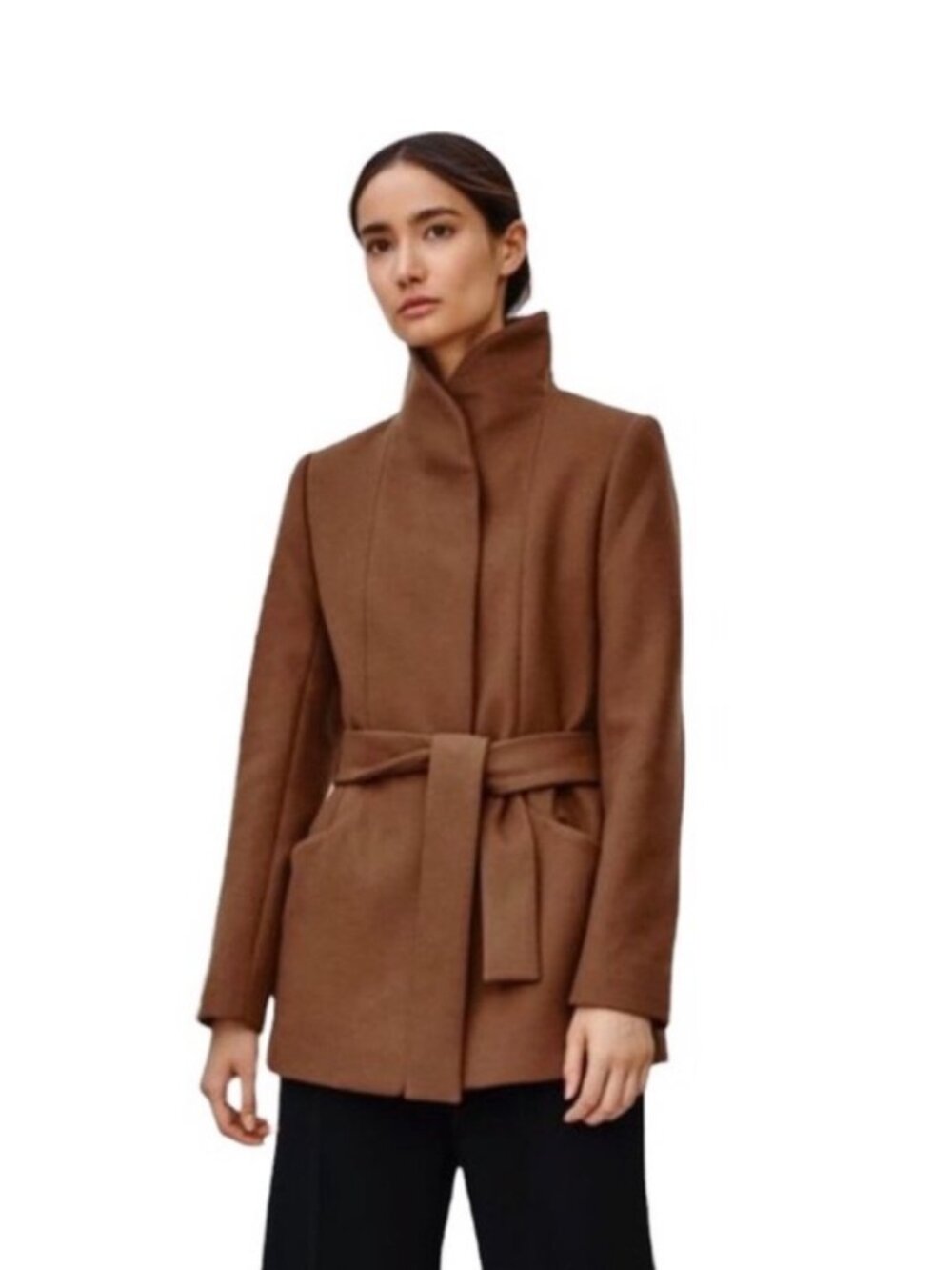 Aritzia Belted Cocoon Coat